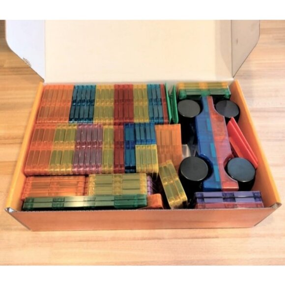 Mangetic Tiles, 100PCS Magnet Building Toys, Magnetic Building Set for Kids - Picture 2 of 2